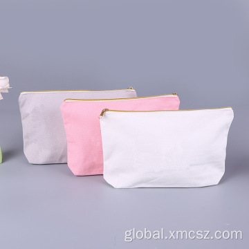 Custom Cosmetic Bag Blank cotton canvas custom logo makeup cosmetic bags Factory